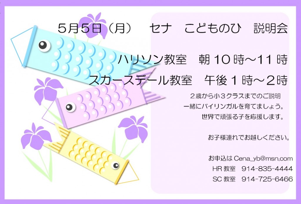 セナこどものひ説明会
